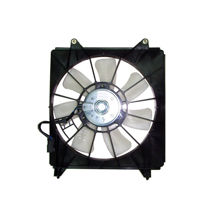 2008-2011 Honda Accord Passenger Side A/C Condenser Fan Assembly Tokai Brand Motor/Blade/Shroud Assembly 2.4L L4 - HO3113126-Partify-Painted-Replacement-Body-Parts