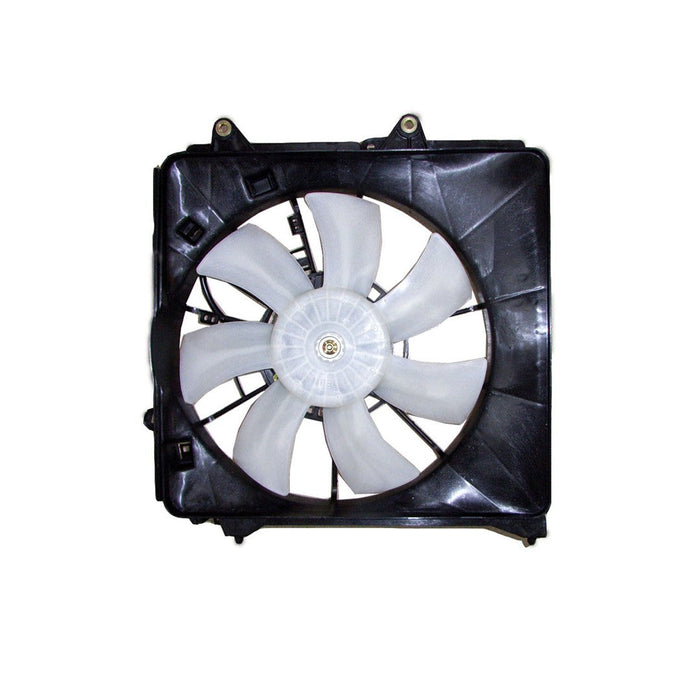2009-2014 Honda Fit A/C Condenser Fan Assembly Motor/Blade/Shroud Assy - HO3113129-Partify-Painted-Replacement-Body-Parts