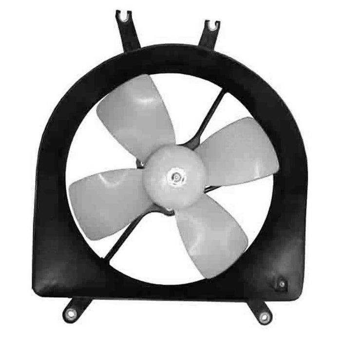 1999-2000 Honda Civic Engine Cooling Fan Assembly Includes Motor/Blade/Shroud 1.6L L4 - HO3115101-Partify-Painted-Replacement-Body-Parts