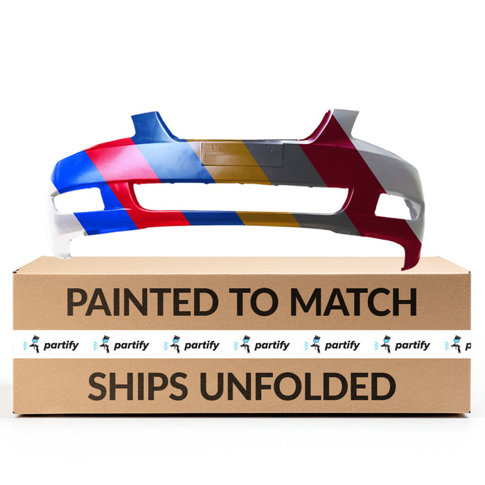 1998-1999 Hyundai Accent CAPA Certified Front Bumper W/Fog Lamps Includes Lamp Hole Covers Paint/Match 4 Door Sedan - HY1000168C-Partify-Painted-Replacement-Body-Parts