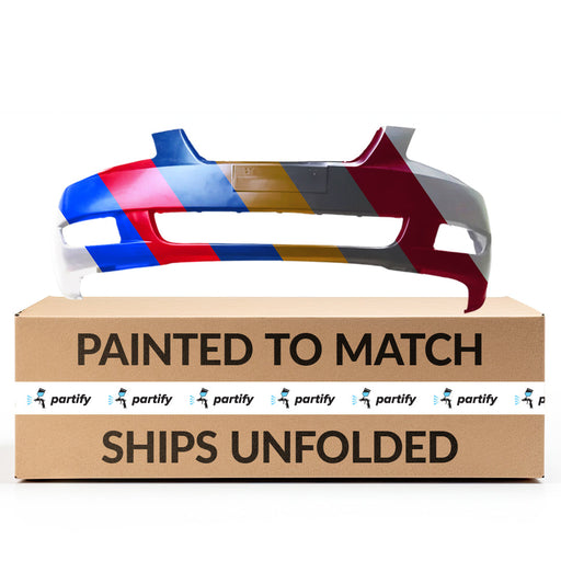 1998-1999 Hyundai Accent CAPA Certified Front Bumper W/Fog Lamps Includes Lamp Hole Covers Paint/Match 4 Door Sedan - HY1000168C-Partify-Painted-Replacement-Body-Parts