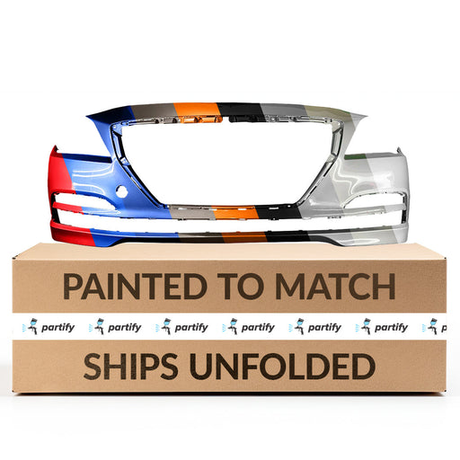 2015-2017 Hyundai Genesis Sedan/Genesis G80 Front Bumper Without Sensor Holes & Without Headlight Washer Holes - HY1000206-Partify-Painted-Replacement-Body-Parts