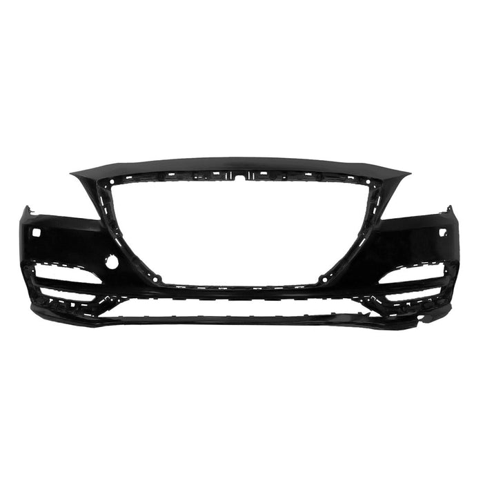2018-2020 Genesis G80 CAPA Certified Front Bumper W/O Headlamp Washers W/O Front Object Sensors 3.8L V6/5L V8 - HY1000228C-Partify-Painted-Replacement-Body-Parts