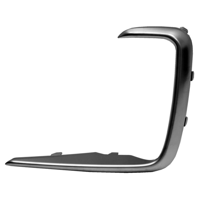 2017-2019 Hyundai Santa Fe/Fe XL Front Passenger Side Bumper Molding Outer Opening Trim Satin Nickel - HY1047111-Partify-Painted-Replacement-Body-Parts