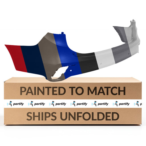 2017-2019 Hyundai Santa Fe XL Non-Sport Rear Bumper With Sensor Holes - HY1100214-Partify-Painted-Replacement-Body-Parts