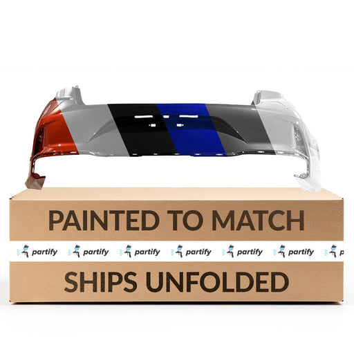 2018-2019 Hyundai Sonata Rear Bumper Without Sensor Holes - HY1100218-Partify-Painted-Replacement-Body-Parts