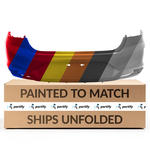 2019-2021 Hyundai Elantra CAPA Certified Rear Bumper Usa Built W/O Park Sensors Upper/Lower Cover Assy - HY1100248C-Partify-Painted-Replacement-Body-Parts