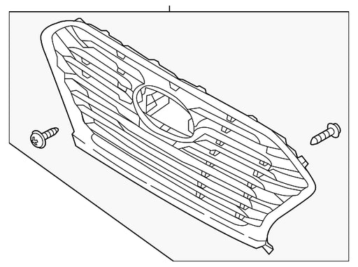 2018-2019 Hyundai Sonata Grille Sport Type W/O Intelligent Cruise Control Assembly - HY1200207-Partify-Painted-Replacement-Body-Parts