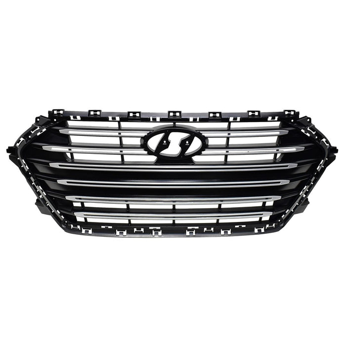2017-2018 Hyundai Elantra Grille Assembly 1.6L L4 Turbocharged Sedan - HY1200211-Partify-Painted-Replacement-Body-Parts
