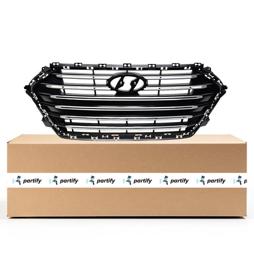 2017-2018 Hyundai Elantra CAPA Certified Grille Assembly 1.6L L4 Turbocharged Sedan - HY1200211C-Partify-Painted-Replacement-Body-Parts