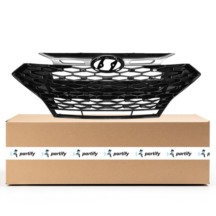 2019-2020 Hyundai Elantra Sport CAPA Certified Grille Korea Built W/O Intelligent Cruise Control Assembly - HY1200246C-Partify-Painted-Replacement-Body-Parts