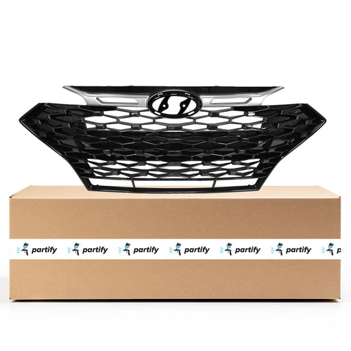 2019-2020 Hyundai Elantra Sport CAPA Certified Grille Korea Built W/O Intelligent Cruise Control Assembly - HY1200246C-Partify-Painted-Replacement-Body-Parts