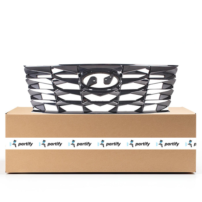 2022-2024 Hyundai Tucson Luxury Hybrid/Luxury Plug-In Hybrid/Preferred/SEL CAPA Certified Grille Dark Chrome Assembly - HY1200249C-Partify-Painted-Replacement-Body-Parts