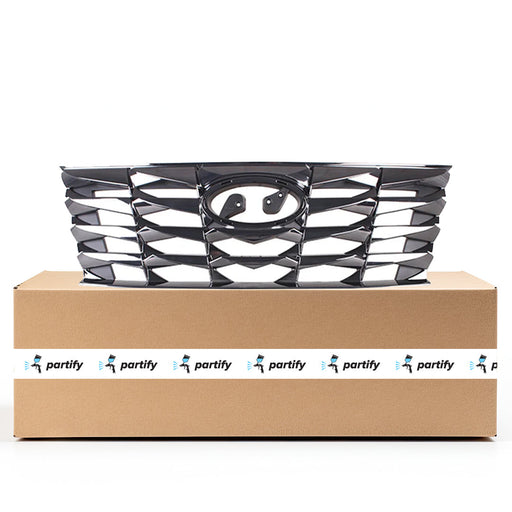 2022-2024 Hyundai Tucson Luxury Hybrid/Luxury Plug-In Hybrid/Preferred/SEL CAPA Certified Grille Dark Chrome Assembly - HY1200249C-Partify-Painted-Replacement-Body-Parts