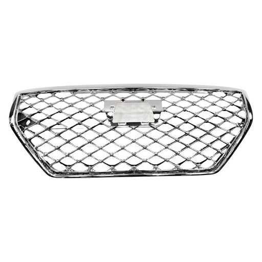 Genesis G70 Grille W/Parking Sensors W/O Front View Camera Chrome Assembly - HY1200281