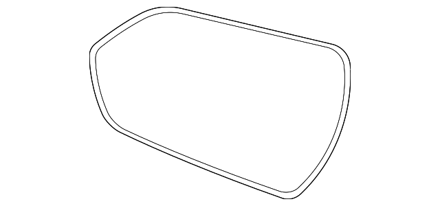 Hyundai Elantra Door Mirror Glass Without Blind Spot Detection Non-Heated - HY1324149
