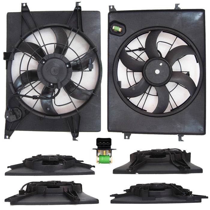 2011-2014 Hyundai Sonata Hybrid/Hybrid Premium/Kia Optima Hybrid/Hybrid EX/Hybrid EX Premium/Hybrid LX/Hybrid Premium Engine Cooling Fan Assembly - HY3115139-Partify-Painted-Replacement-Body-Parts