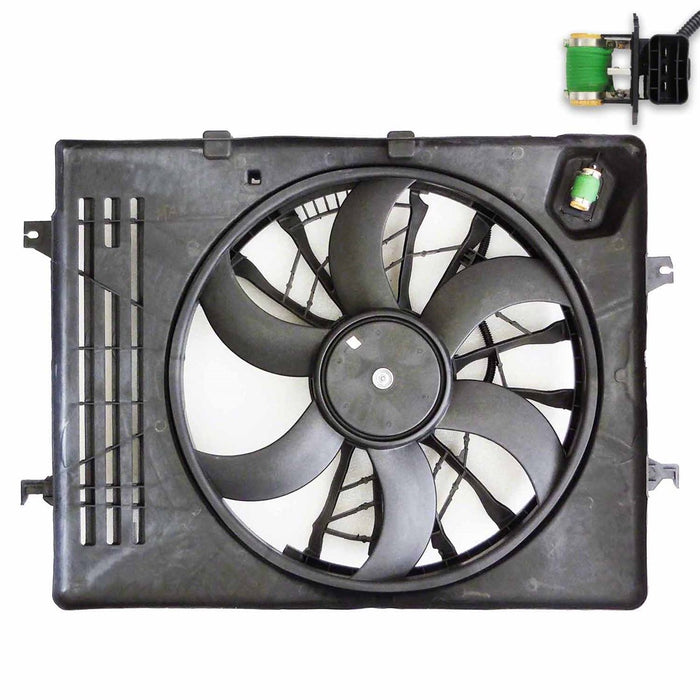 2012-2014 Hyundai Azera Engine Cooling Fan Assembly - HY3115145-Partify-Painted-Replacement-Body-Parts