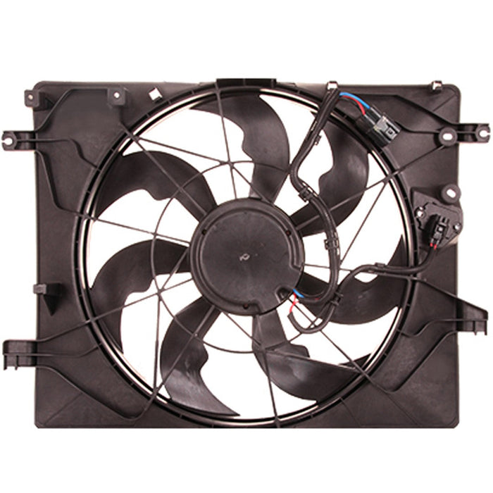 2013-2016 Hyundai Genesis Coupe Engine Cooling Fan Assembly Single Fan Assembly 3.8L V6 - HY3115148-Partify-Painted-Replacement-Body-Parts