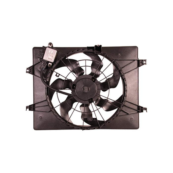 2011-2016 Hyundai Sonata GL/GLS/Hybrid/Hybrid Limited/Limited/SE/Kia Optima Hybrid/Hybrid EX/Hybrid EX Premium/Hybrid LX Engine Cooling Fan Assembly 2.4L L4 - HY3115149-Partify-Painted-Replacement-Body-Parts
