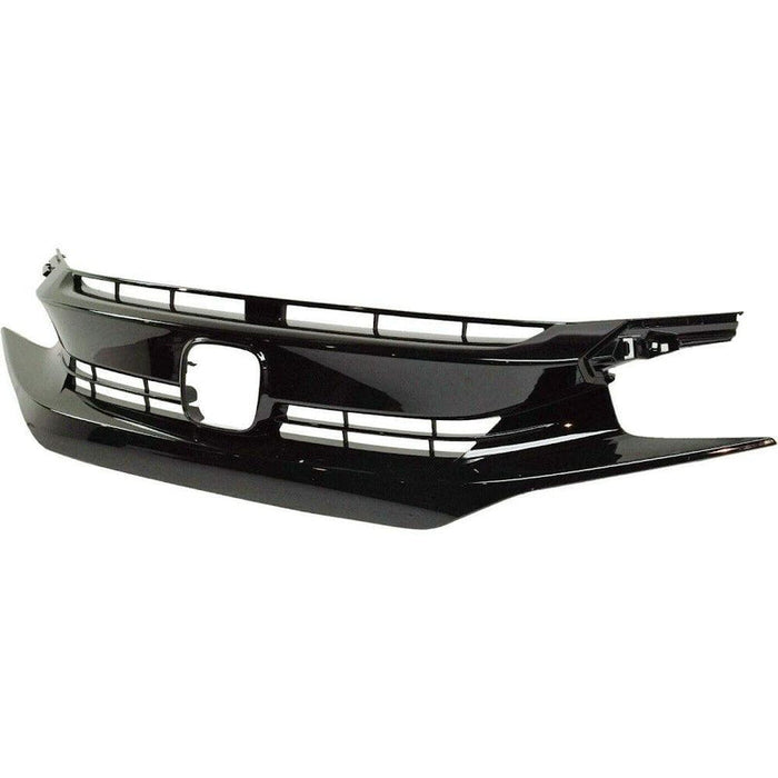 2017-2019 Honda Civic Hatchback Grille Painted Black Exclude Type-R/Touring Model - HO1200235-Partify-Painted-Replacement-Body-Parts