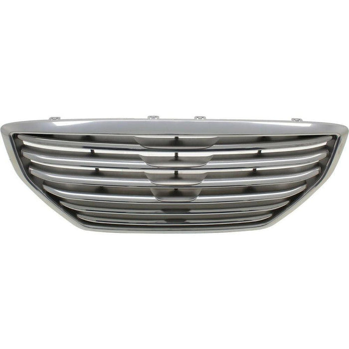 2015-2016 Hyundai Genesis Sedan Grille Chrome Silver/Satin Without Adaptive Cruise - HY1200191-Partify-Painted-Replacement-Body-Parts