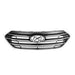 2017-2018 Hyundai Santa Fe Sport Grille Silver With Chrome Moulding Without Camera Sport - HY1200201-Partify-Painted-Replacement-Body-Parts