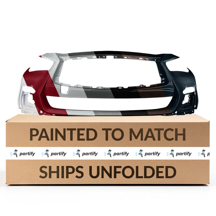 2018-2020 Infiniti Q50 CAPA Certified Front Bumper Sport & Without Sensor Holes - IN1000282C-Partify-Painted-Replacement-Body-Parts