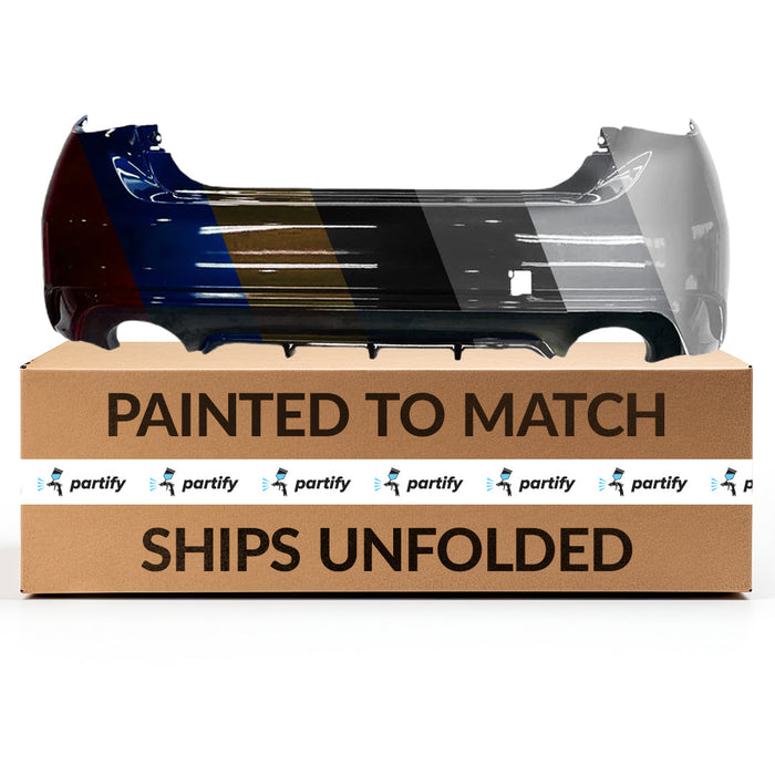 2018-2024 Infiniti Q50 OEM Rear Bumper Without Sensor Holes - 850226HH0H-Partify-Painted-Replacement-Body-Parts