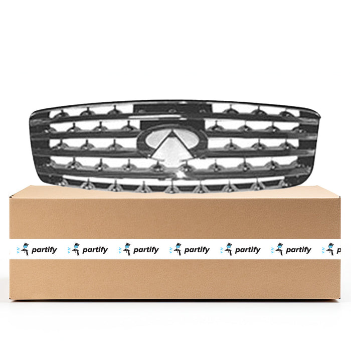 2003-2005 INFINITI FX35/FX45 CAPA Certified Grille W/O Sport Package Assembly - IN1200109C-Partify-Painted-Replacement-Body-Parts