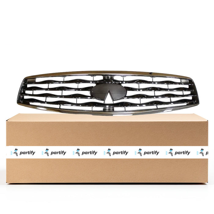 2009-2011 INFINITI FX35/FX50 CAPA Certified Grille Chrome Assembly - IN1200113C-Partify-Painted-Replacement-Body-Parts