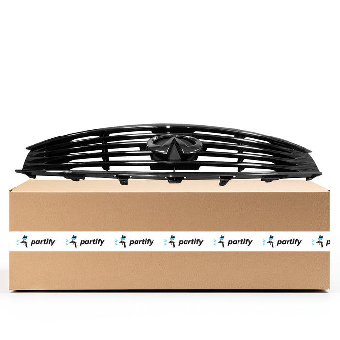 2008-2015 INFINITI G37/Q60 Base/IPL/Sport CAPA Certified Grille W/O Aero Pkg Assembly Convertible/Coupe - IN1200122C-Partify-Painted-Replacement-Body-Parts