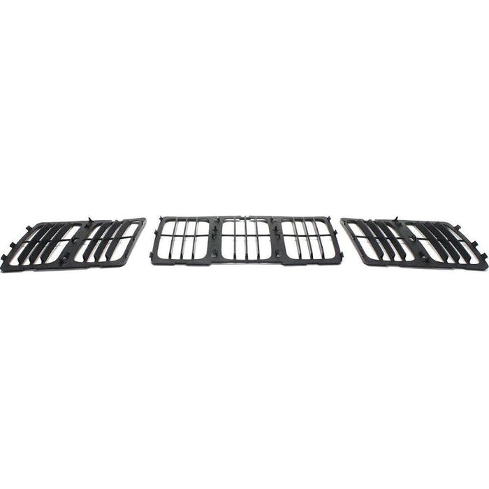 2014-2016 Jeep Grand Cherokee Grille Matte Black Louvered Style Laredo/Limited - CH1200369-Partify-Painted-Replacement-Body-Parts