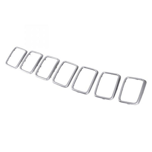 2019-2022 Jeep Grand Cherokee Grille Trim Ring Set Satin Chrome 7 Piece Exclude Srt/Trackhawk - CH1210132-Partify-Painted-Replacement-Body-Parts