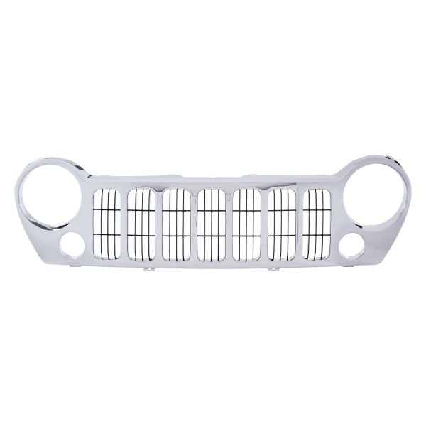 2005-2007 Jeep Liberty Grille Chrome With Fog - CH1200289-Partify-Painted-Replacement-Body-Parts