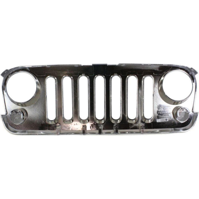 2007-2011 Jeep Wrangler Grille All Chrome - CH1200328-Partify-Painted-Replacement-Body-Parts