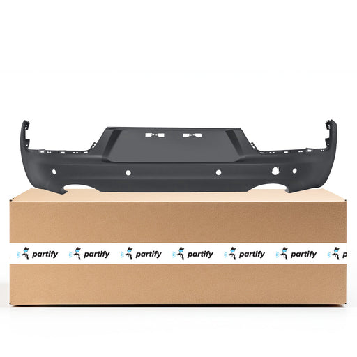 2012-2016 Kia Sportage CAPA Certified Rear Bumper Dual Exh W/Parking Sensor Textured 2L L4 Turbocharged - KI1100175C-Partify-Painted-Replacement-Body-Parts