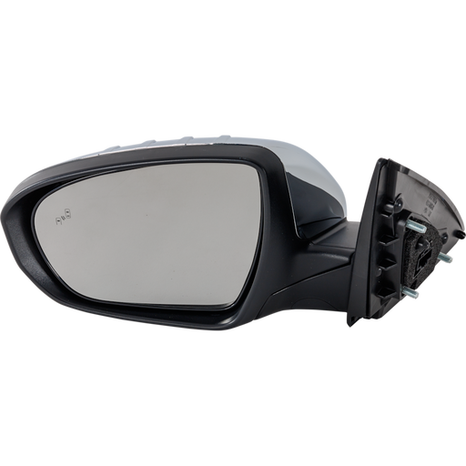 2014-2015 Kia Optima Driver Side Door Mirror Usa Built W/Signal Lamp Pwr-Folding W/Blind Spot Detection Chrome Assembly - KI1320230-Partify-Painted-Replacement-Body-Parts