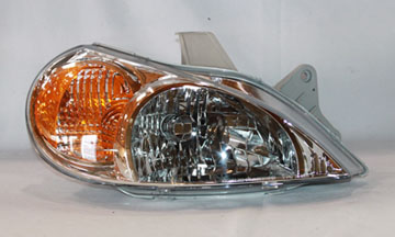 2001-2002 Kia Rio RX-V Passenger Side Headlight Assembly Includes Park/Signal/Marker Lamps Composite 4 Door Sedan - KI2503106-Partify-Painted-Replacement-Body-Parts