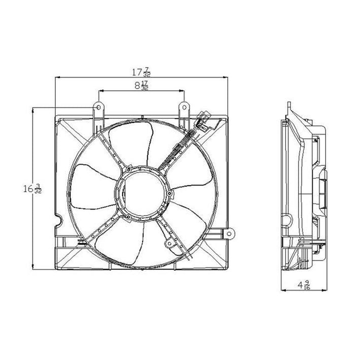 2002-2005 Kia Sedona Engine Cooling Fan Assembly Includes Motor/Blade/Shroud - KI3115110-Partify-Painted-Replacement-Body-Parts