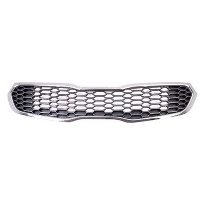 2014-2016 KIA Forte Grille Painted Dark Silver With Chrome Moulding For Ex - KI1200156-Partify-Painted-Replacement-Body-Parts