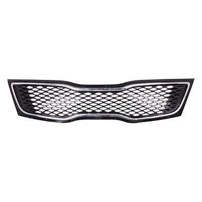 2014-2015 KIA Optima Grille Painted Black With Chrome Moulding USA Built Lx/Ex - KI1200163-Partify-Painted-Replacement-Body-Parts