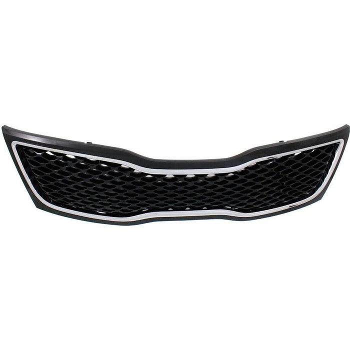 2014-2015 KIA Optima Grille Painted Black With Chrome Moulding USA Built Lx/Ex - KI1200163-Partify-Painted-Replacement-Body-Parts