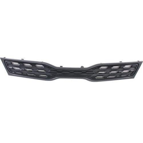 2012-2015 KIA Rio Hatchback Upper Grille Matte Black Without Fog Lamp Type - KI1200153-Partify-Painted-Replacement-Body-Parts