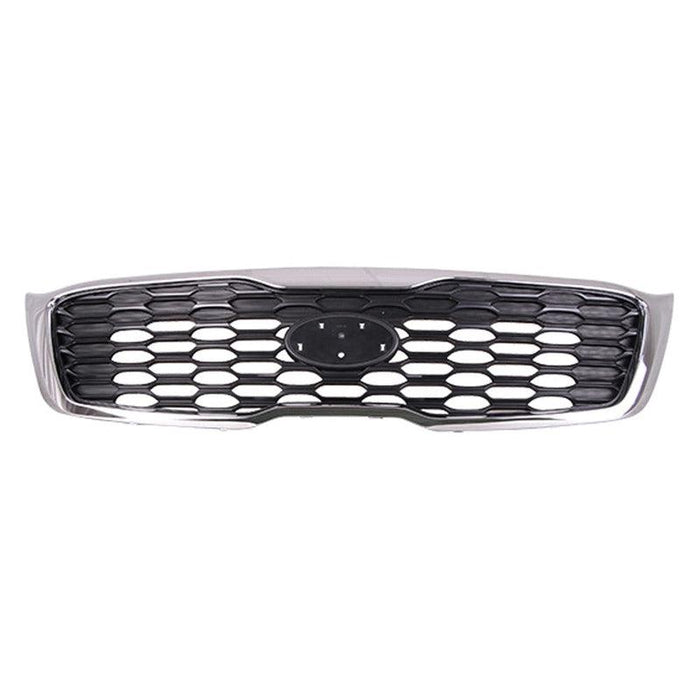 2019-2020 KIA Sorento Grille L/Lx Model Matte Black With Chrome Frame - KI1200207-Partify-Painted-Replacement-Body-Parts