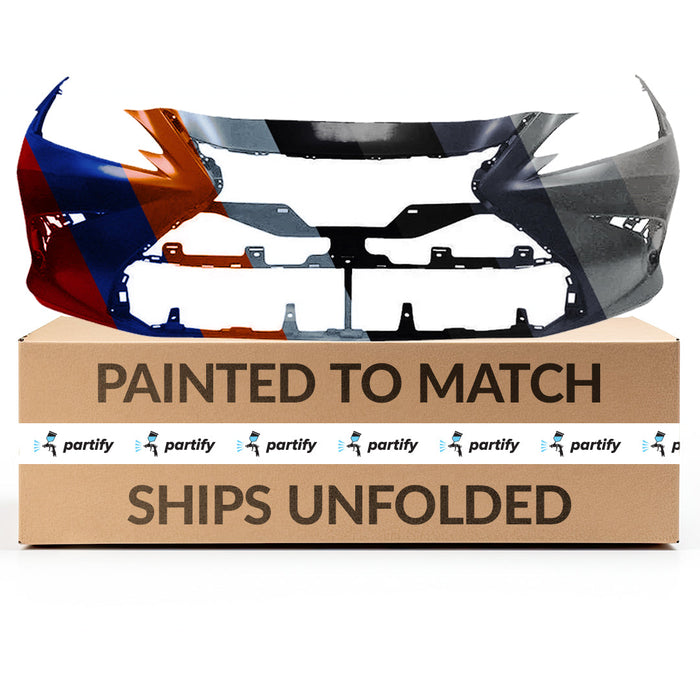2019-2022 Lexus ES250/ES300H/ES350 Non F-Sport North America Front Bumper Without Tow Hook Holes & With Sensor Holes - LX1000357-Partify-Painted-Replacement-Body-Parts