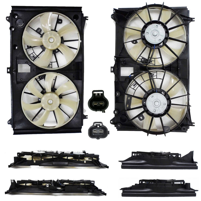 2008-2017 Lexus LS460/LS600h Engine Cooling Fan Assembly Motor/Blade/Shroud Assy AWD - LX3115124-Partify-Painted-Replacement-Body-Parts