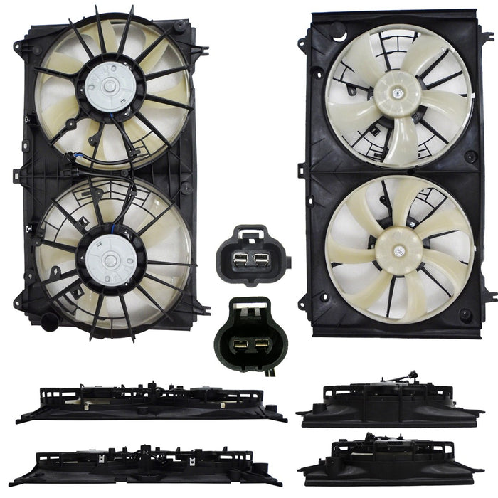2008-2011 Lexus GS460 Engine Cooling Fan Assembly Motor/Blade/Shroud Assembly 4.6L V8 - LX3115126-Partify-Painted-Replacement-Body-Parts