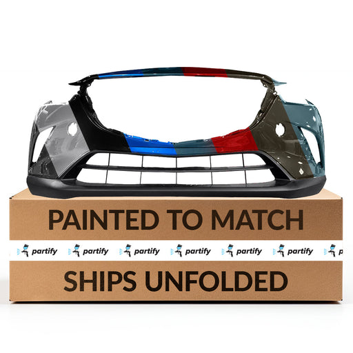 2016-2022 Mazda CX-3 OEM Front Bumper Without Chrome Trim - DF8G50031DBB-Partify-Painted-Replacement-Body-Parts