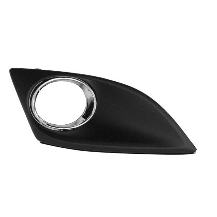 2010-2012 Mazda CX-7 Front Passenger Side Bumper Insert Fog Lamp Bezel Cover Insert W/Fog Lamps Chrome/ - MA1039124-Partify-Painted-Replacement-Body-Parts